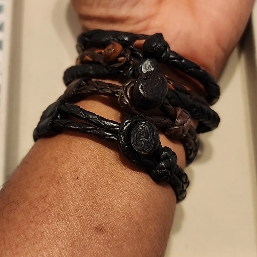 African Braided Leather Bracelet